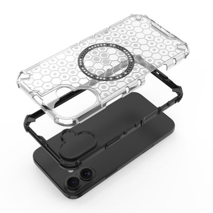 MagSafe Case for Apple iPhone 16, Techsuit, HoneyComb Shield, Black