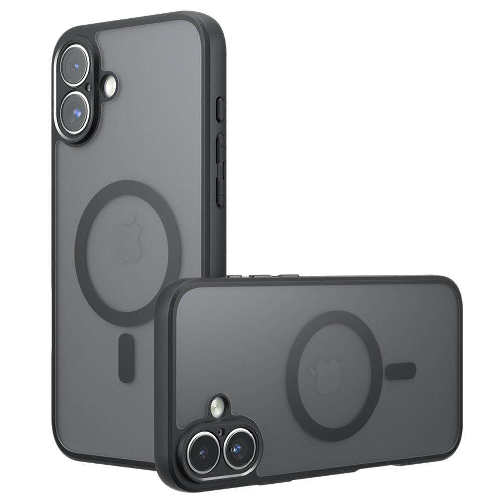 MagSafe Case for Apple iPhone 16, Techsuit, PureFrost, Satin Black