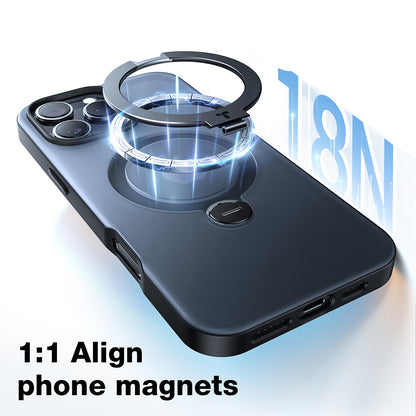 MagSafe Case for Apple iPhone 16, Torras, Ostand Spin, Black