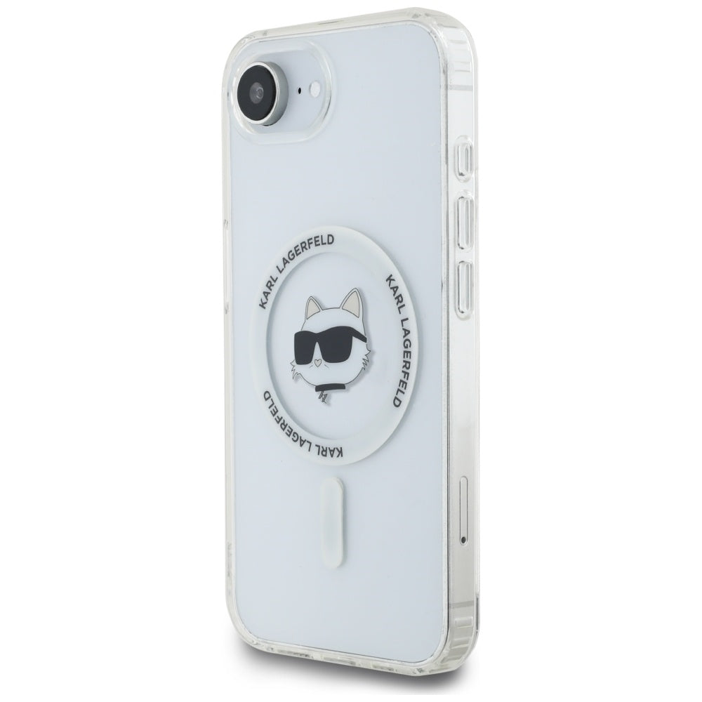 MagSafe Case for Apple iPhone 16e, Karl Lagerfeld, IML Choupette's Head, White