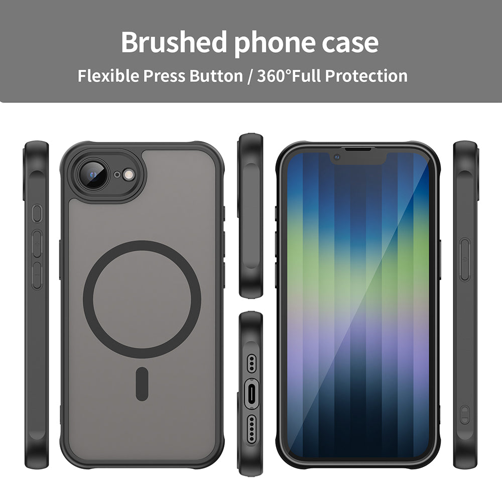 MagSafe Case for Apple iPhone 17e / 16e, Techsuit, HaloFrost II, Black