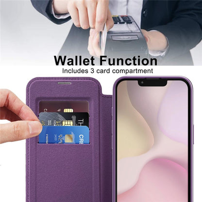 MagSafe Case for Apple iPhone 17e / 16e, Techsuit, SmartMag Book, Purple
