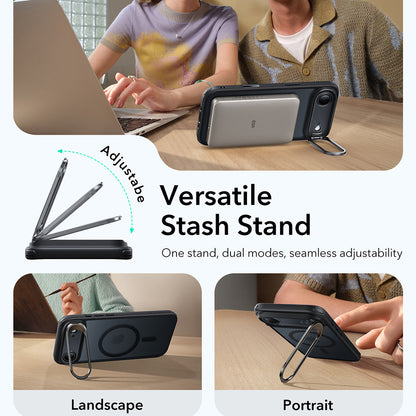 MagSafe Case for Apple iPhone 17 Air, ESR, Classic Hybrid Kickstand, Satin Black