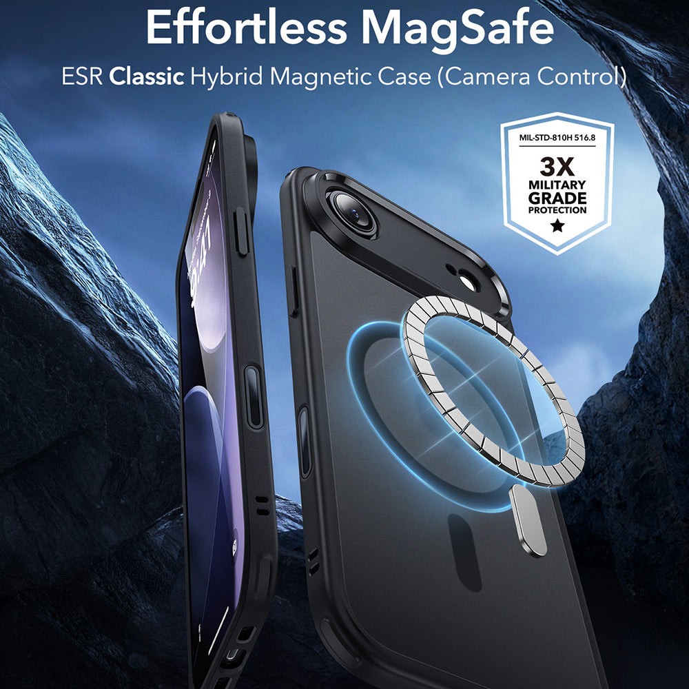 MagSafe Case for Apple iPhone 17 Air, ESR, Classic Hybrid, Satin Black
