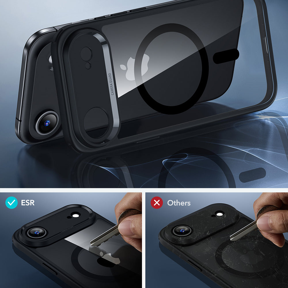 MagSafe Case for Apple iPhone 17 Air, ESR, Classic Hybrid, Transparent Black
