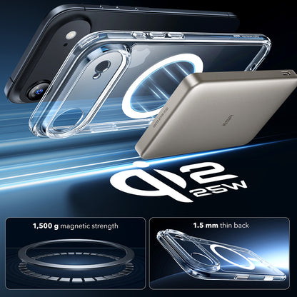 MagSafe Case for Apple iPhone 17 Air, ESR, Classic Hybrid, Transparent