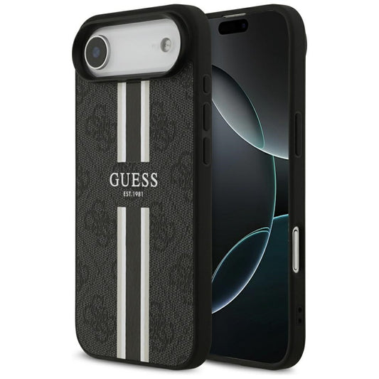 MagSafe Case for Apple iPhone 17 Air, Guess, 4G Printed Stripes, Black