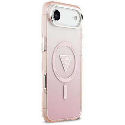 MagSafe Case for Apple iPhone 17 Air, Guess, IML Gradient Triangle Logo, Pink