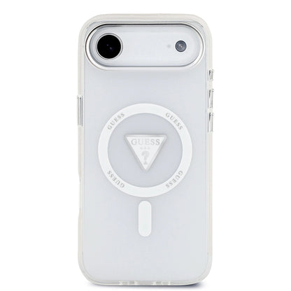 MagSafe Case for Apple iPhone 17 Air, Guess, IML Gradient Triangle Logo, Transparent