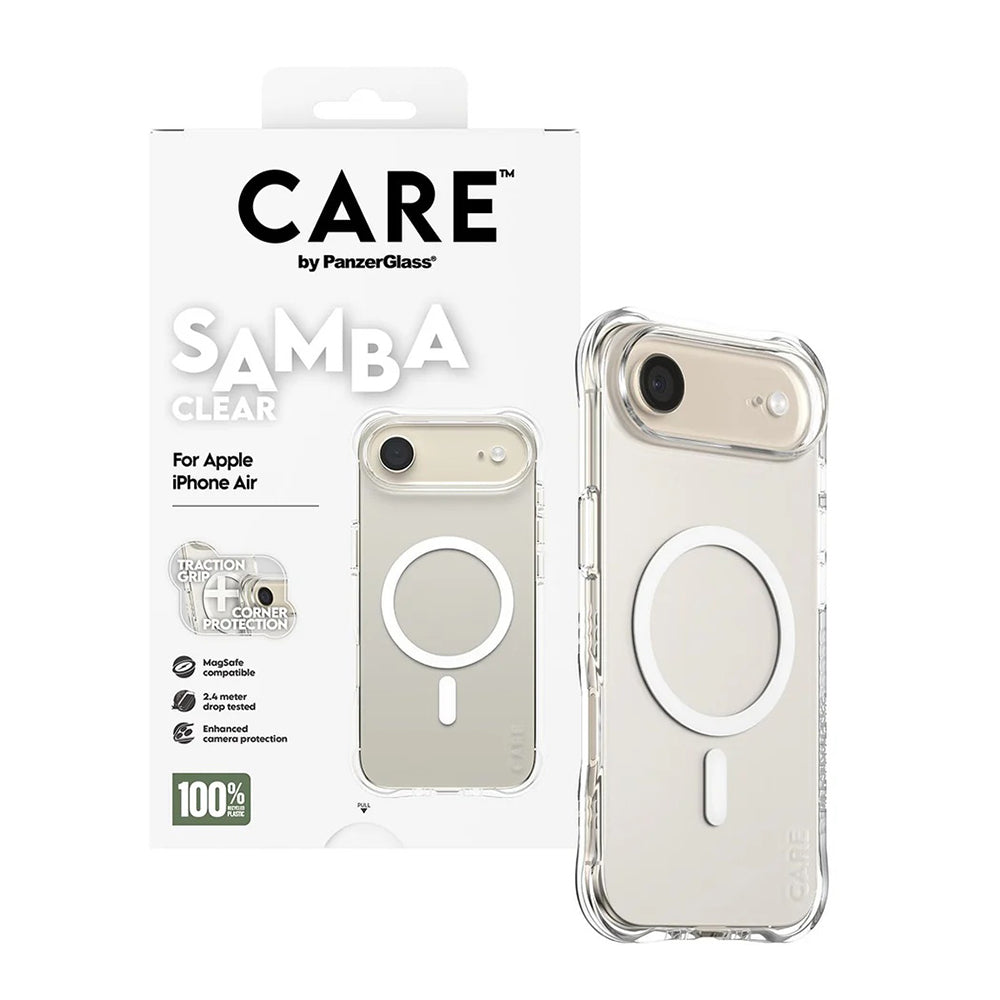 MagSafe Case for Apple iPhone 17 Air, PanzerGlass, Fashionable Care, White Transparent