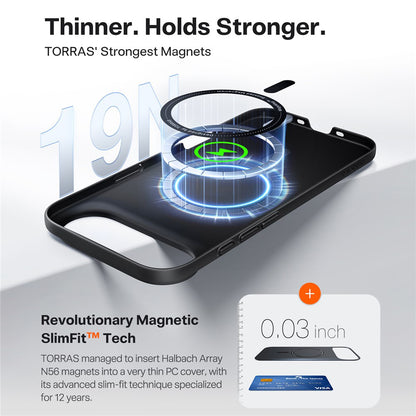 MagSafe Case for Apple iPhone 17 Air, Torras, SlimFit, Black