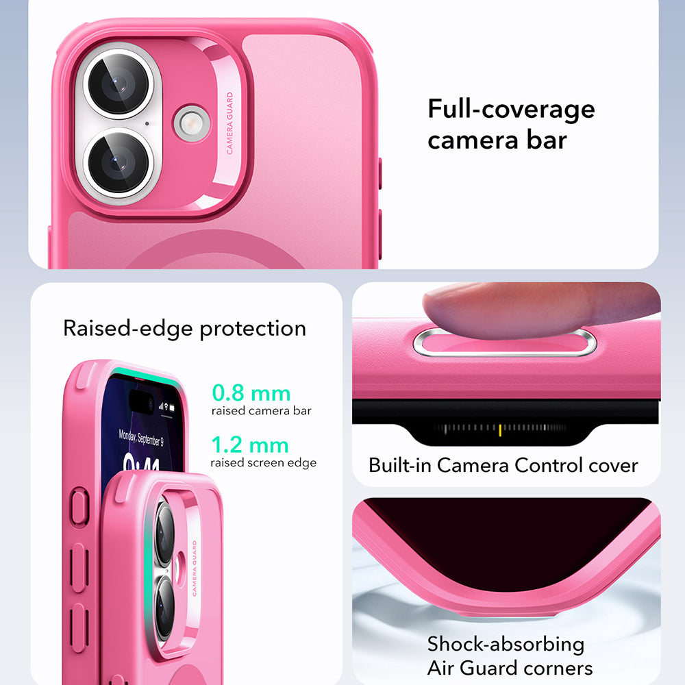 MagSafe Case for Apple iPhone 17, ESR, Classic Hybrid, Satin Pink