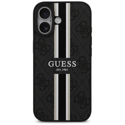 MagSafe Case for Apple iPhone 17, Guess, 4G Printed Stripes, Black