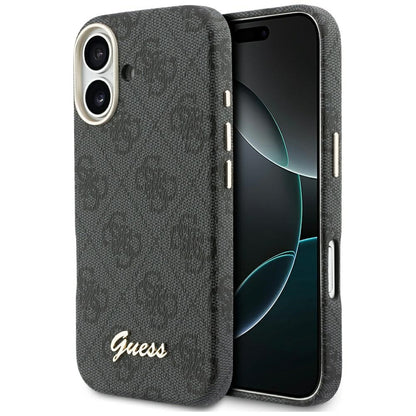 MagSafe Case for Apple iPhone 17, Guess, 4G Script Logo, Black