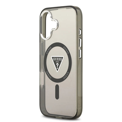 MagSafe Case for Apple iPhone 17, Guess, IML Gradient Triangle Logo, Black