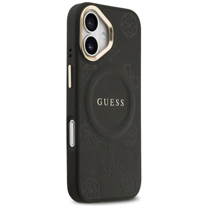 MagSafe Case for Apple iPhone 17, Guess, Peony Hot Stamp, Black