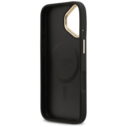 MagSafe Case for Apple iPhone 17, Guess, Peony Hot Stamp, Black