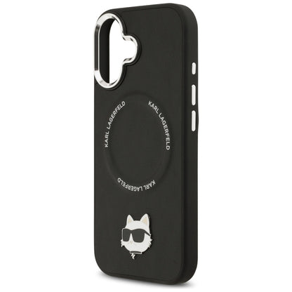 MagSafe Case for Apple iPhone 17, Karl Lagerfeld, Choupette Pin, Black