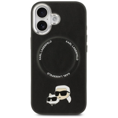 MagSafe Case for Apple iPhone 17, Karl Lagerfeld, Karl & Choupette Pins, Black