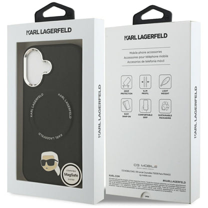MagSafe Case for Apple iPhone 17, Karl Lagerfeld, Karl Pin, Black
