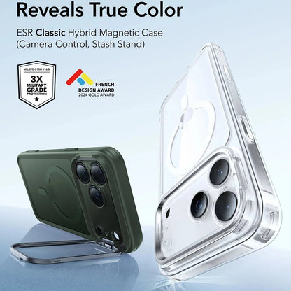 MagSafe Case for Apple iPhone 17 Pro, ESR, Classic Hybrid Kickstand, Satin Green