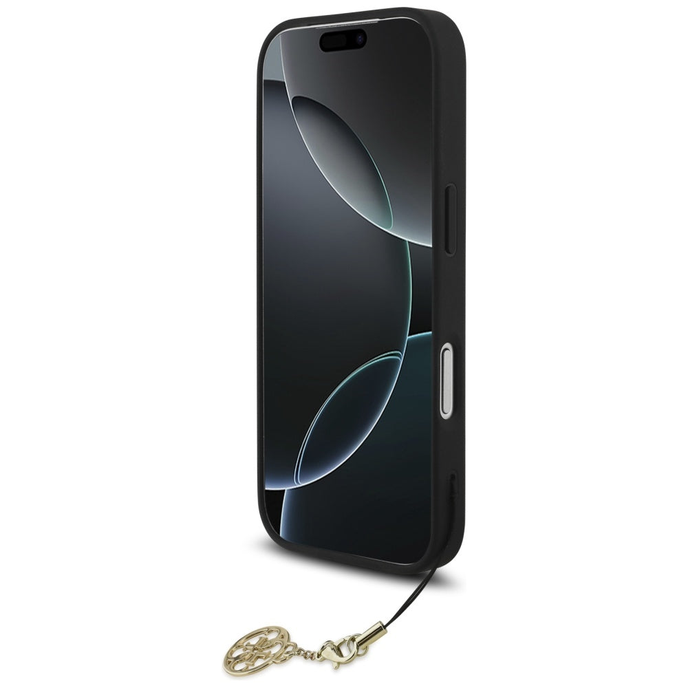 MagSafe Case for Apple iPhone 17 Pro, Guess, 4G Charm Cradle, Black