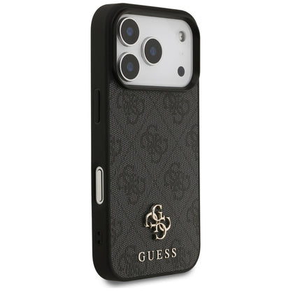 MagSafe Case for Apple iPhone 17 Pro, Guess, 4G Small and Classic Logo, Black