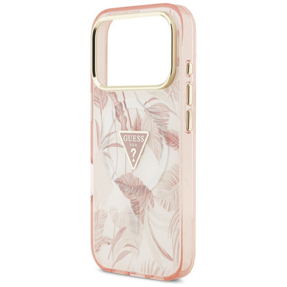 MagSafe Case for Apple iPhone 17 Pro, Guess, Jungle Tonal Triangle, Pink