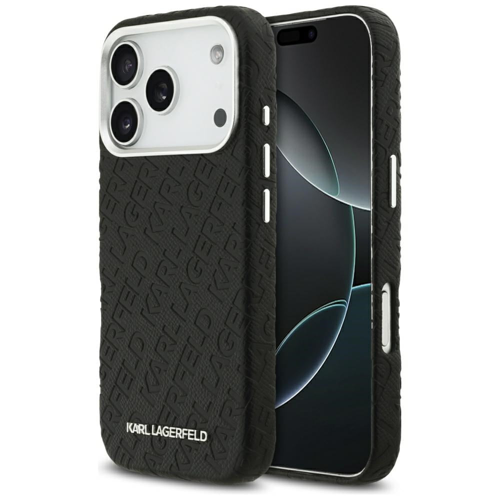 MagSafe Case for Apple iPhone 17 Pro, Karl Lagerfeld, FW Stamped Karl, Black