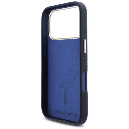 MagSafe Case for Apple iPhone 17 Pro, Karl Lagerfeld, Karl Head Logo, Blue