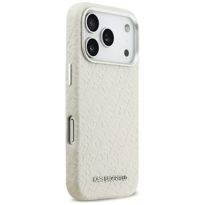MagSafe Case for Apple iPhone 17 Pro Max, Karl Lagerfeld, FW Stamped Karl, Beige