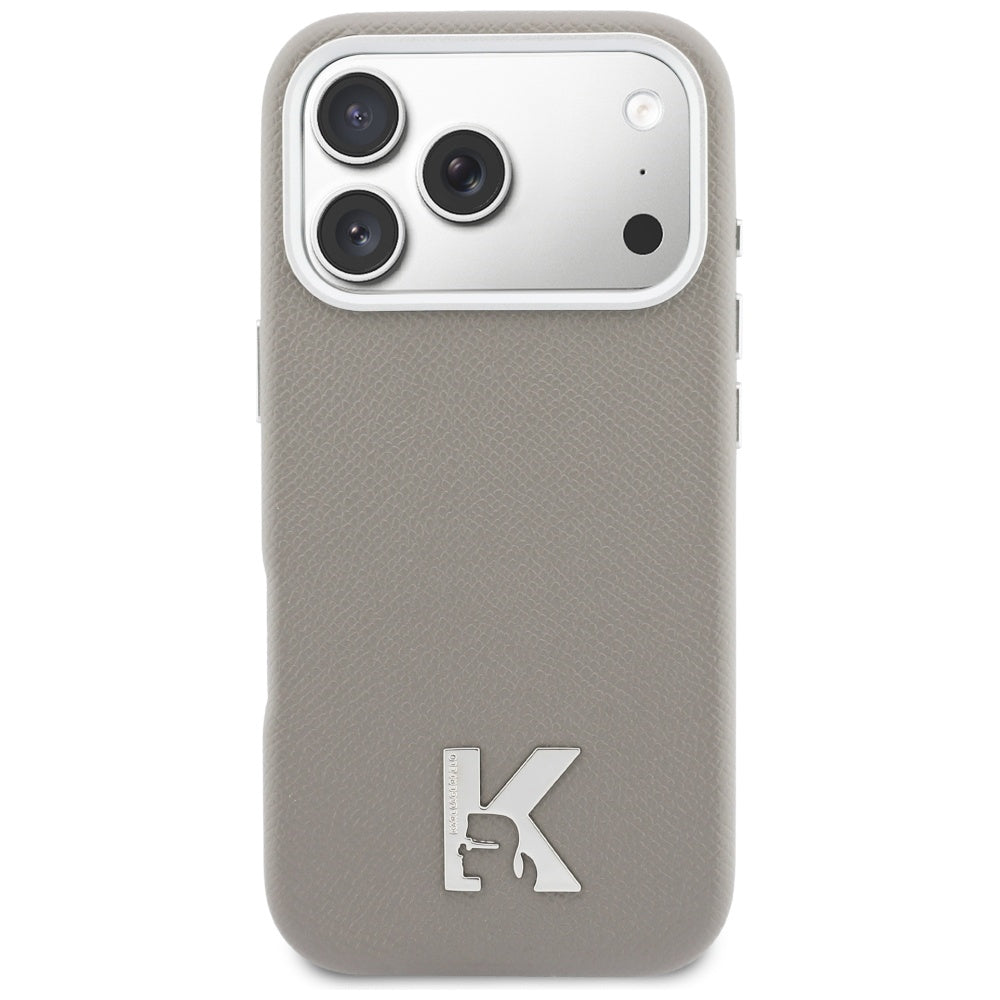 MagSafe Case for Apple iPhone 17 Pro Max, Karl Lagerfeld, Karl Head Logo, Grey