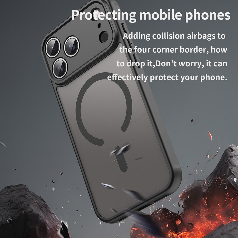 MagSafe Case for Apple iPhone 17 Pro Max, Techsuit, HaloFrost II, Black