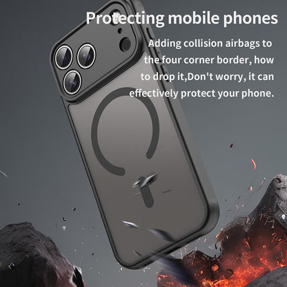 MagSafe Case for Apple iPhone 17 Pro Max, Techsuit, HaloFrost II, Black