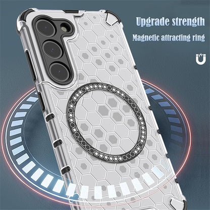 MagSafe Case for Apple iPhone 17 Pro Max, Techsuit, HoneyComb Shield, White