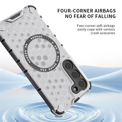 MagSafe Case for Apple iPhone 17 Pro Max, Techsuit, HoneyComb Shield, White