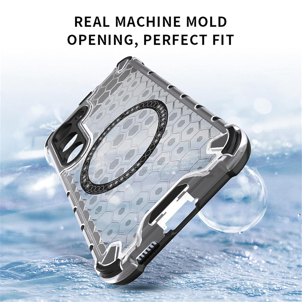 MagSafe Case for Apple iPhone 17 Pro Max, Techsuit, HoneyComb Shield, White