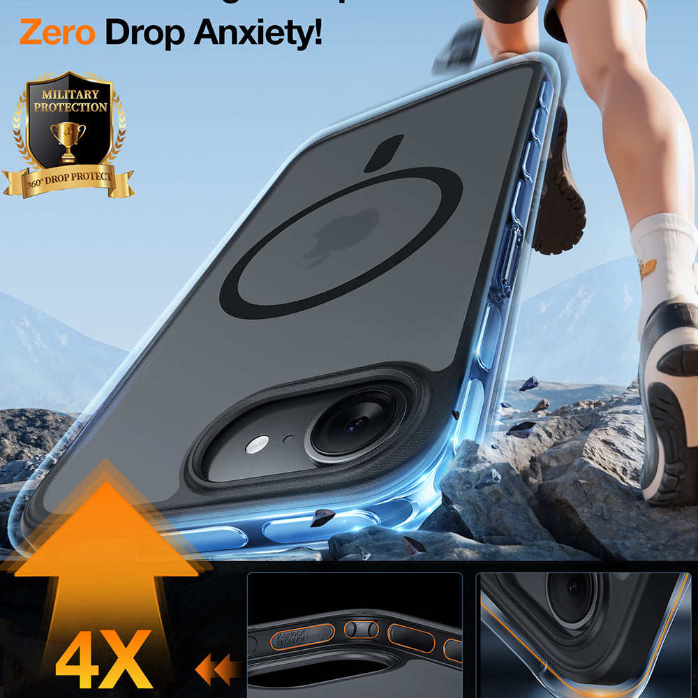 MagSafe Case for Apple iPhone 17 Pro Max, Torras, Guardian, Orange