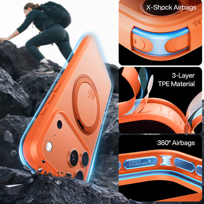 MagSafe Case for Apple iPhone 17 Pro Max, Torras, Ostand Pro, Orange