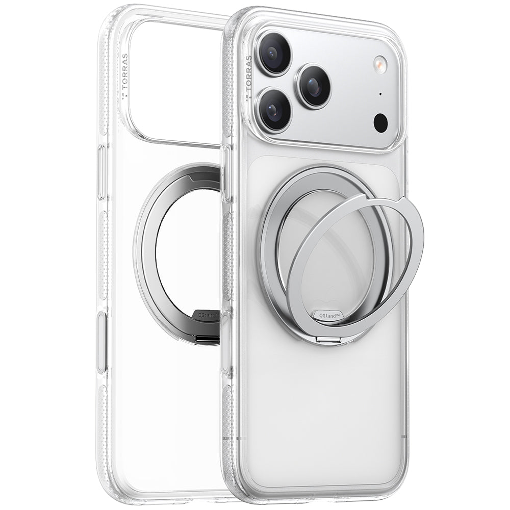 MagSafe Case for Apple iPhone 17 Pro Max, Torras, Ostand R Fitness, Transparent