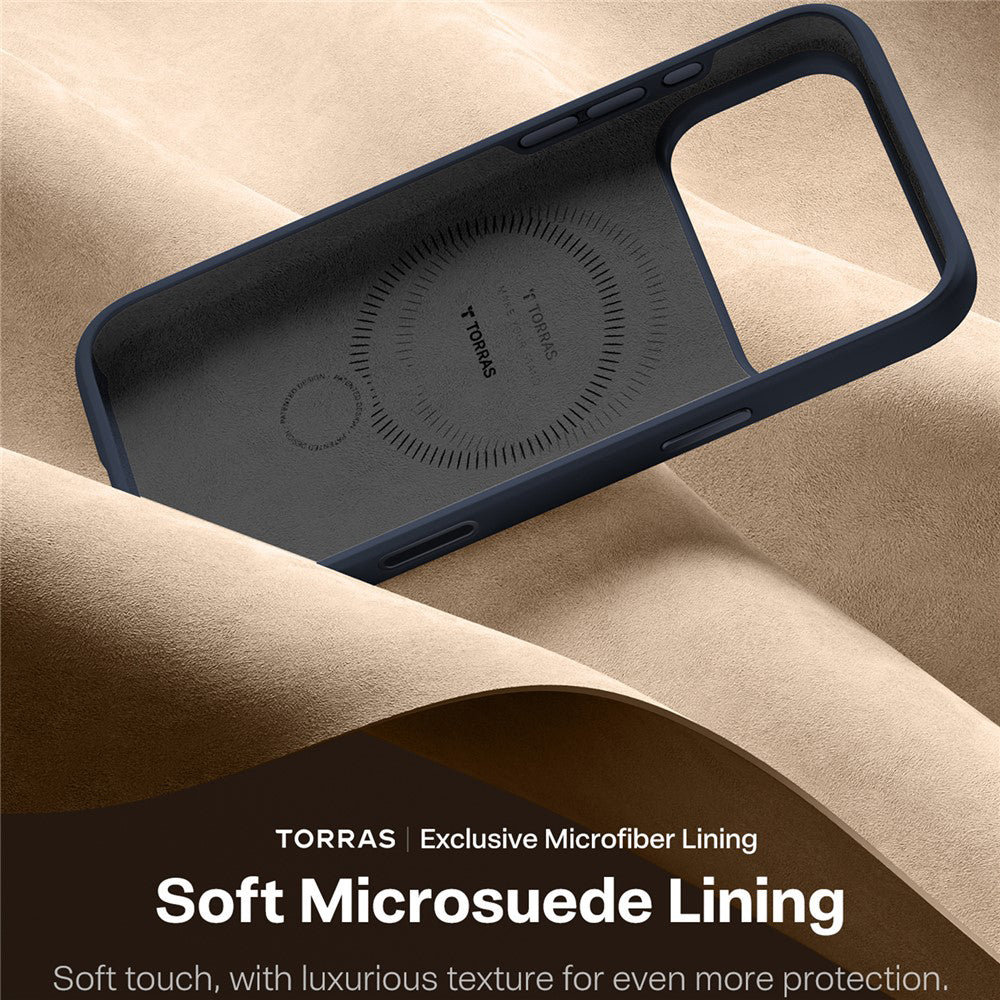 MagSafe Case for Apple iPhone 17 Pro Max, Torras, QPRO Silicone, Blue