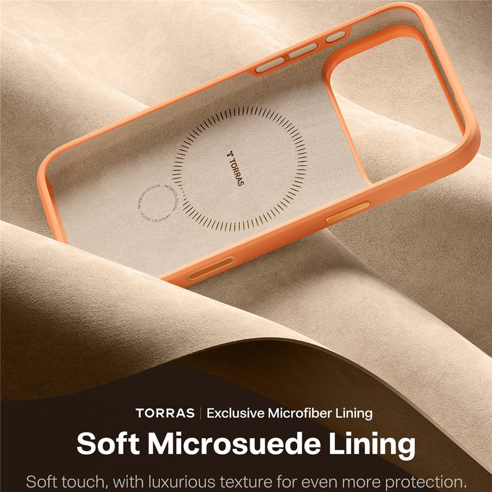 MagSafe Case for Apple iPhone 17 Pro Max, Torras, QPRO Silicone, Orange