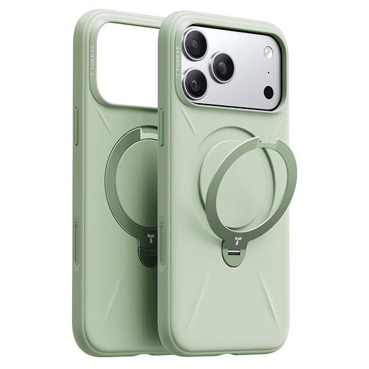 MagSafe Case for Apple iPhone 17 Pro Max, Torras, QPRO Silicone, Matcha Green
