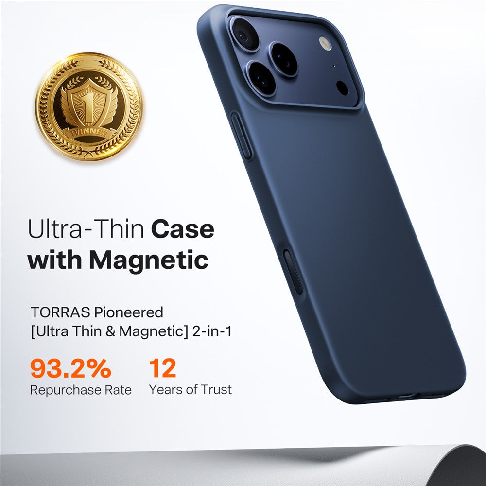 MagSafe Case for Apple iPhone 17 Pro Max, Torras, SlimFit, Blue