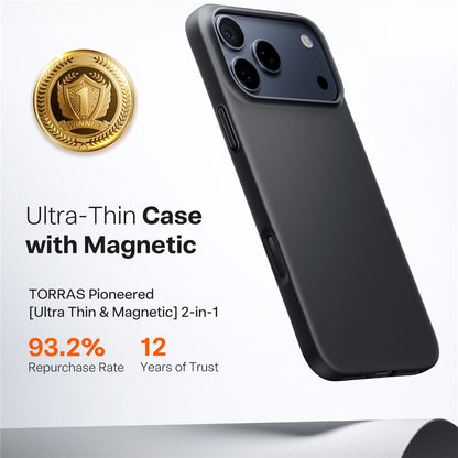 MagSafe Case for Apple iPhone 17 Pro Max, Torras, SlimFit, Black