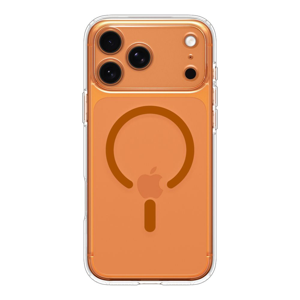 MagSafe Case for Apple iPhone 17 Pro, Spigen, Ultra Hybrid, Transparent Orange ACS11112