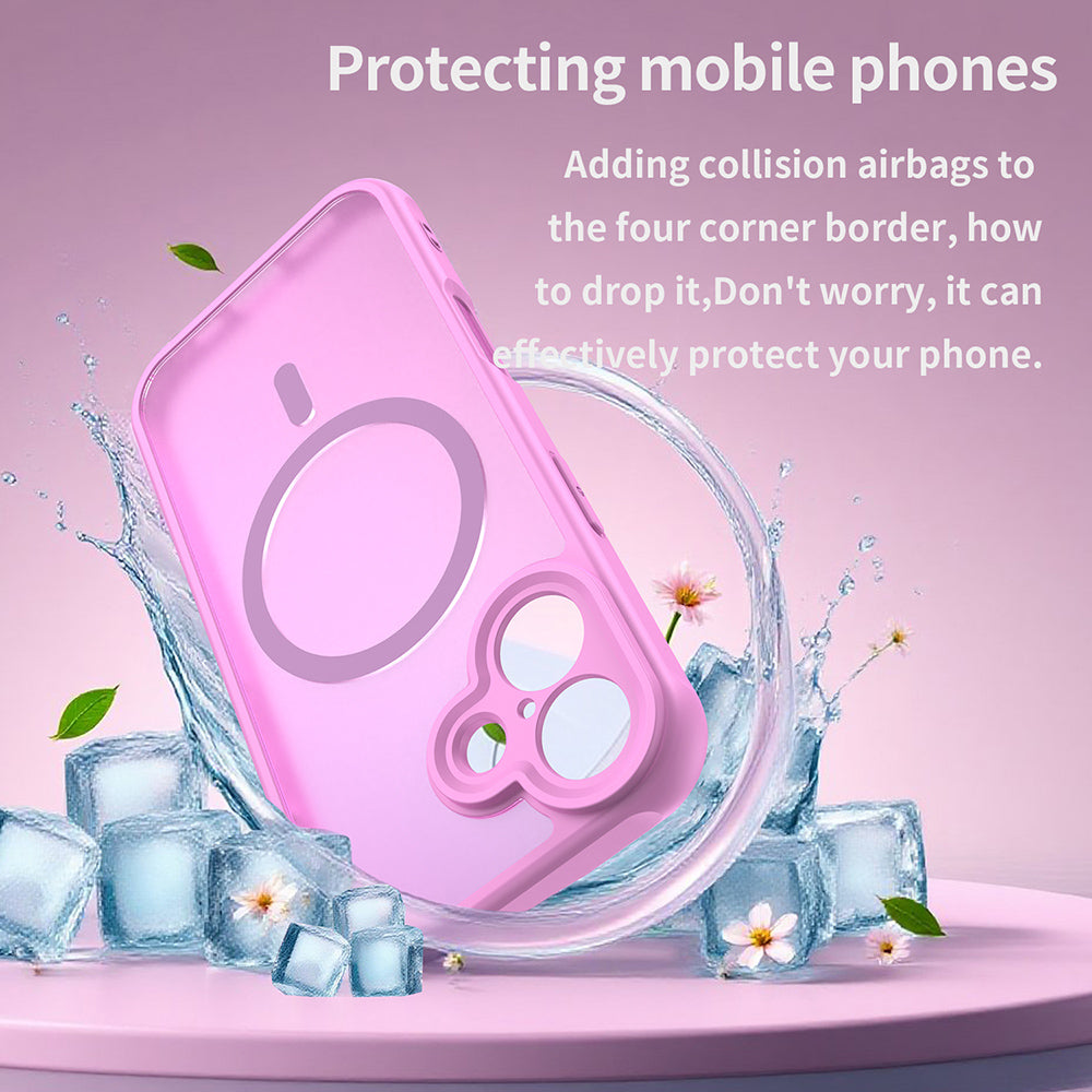 MagSafe Case for Apple iPhone 17, Techsuit, HaloFrost II, Pink