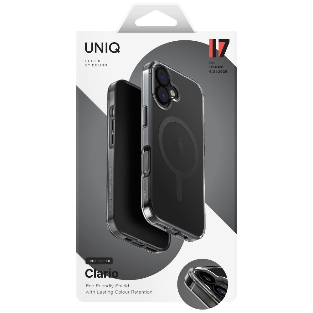 MagSafe Case for Apple iPhone 17, UNIQ, Clario MagClick, Smoke