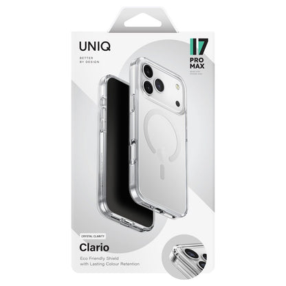 MagSafe Case for Apple iPhone 17, UNIQ, Clario MagClick, Transparent