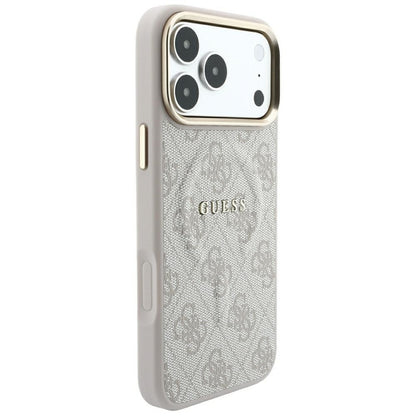 MagSafe Case for Apple iPhone 18 Pro / 17 Pro, Guess, 4G Embossed Ring Classic Logo, Pink